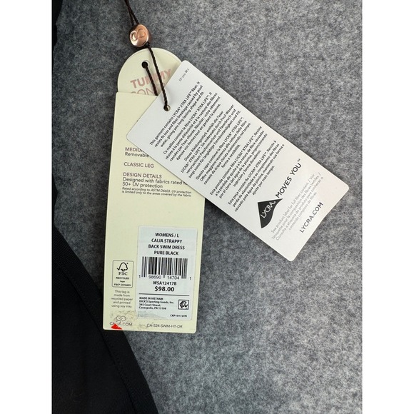 Cala Women's Black Swim Dress Tummy Control Adjustable Straps Classic - Picture 4 of 9